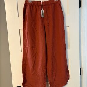 Marine Layer Tencel Wide Leg Allison Pant in Henna